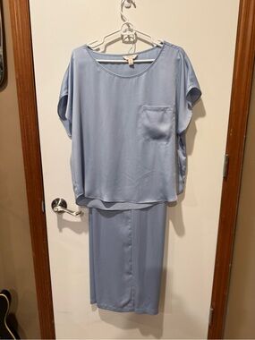 State of day intimates Light Blue Two-Piece PJ set
